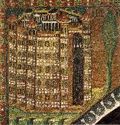 unknow artist Mosaic in the church of San vital, Ravenna, Italy oil painting reproduction